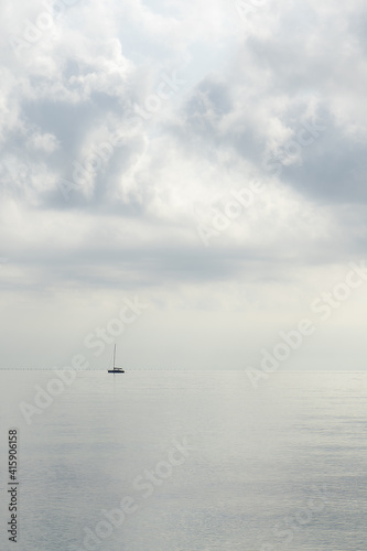 boat in the middle of the sea © GiovanniBattista