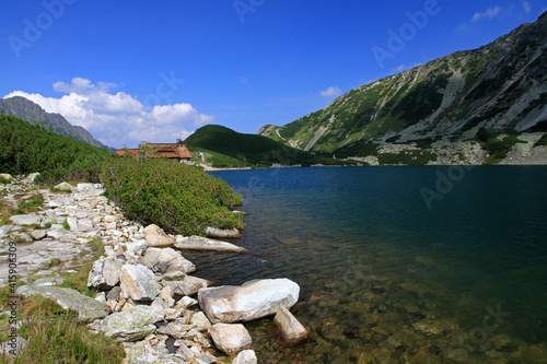 Fototapeta Naklejka Na Ścianę i Meble -  Landscape of Dolina Pieciu Stawow in Tatra Mountains, Poland
