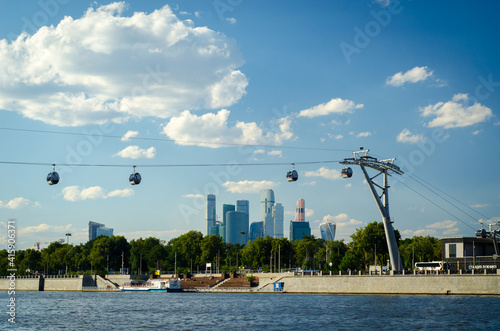 Funicular Over the River. Russia, Moscow 2019.