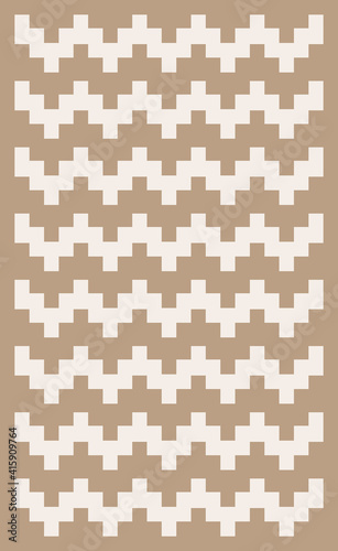 Carpet and bathmat Vintage Style Tribal design pattern with distressed texture and effect 
