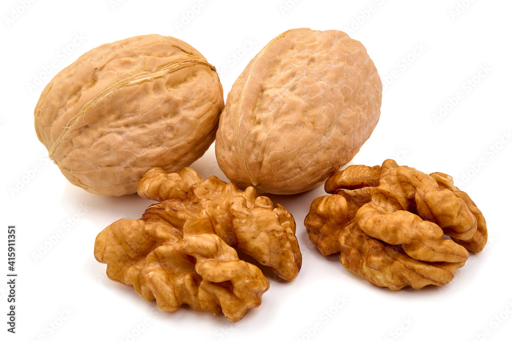 Walnuts, isolated on white background. High resolution image Walnuts, isolated on white background. High resolution image
