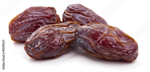 Wallpaper Mural Fresh dried dates Medjool, close-up isolated on white background. High resolution image Torontodigital.ca