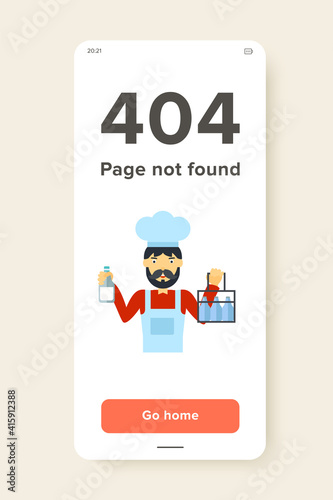 Vector icon of milkman in uniform holding milk bottles. Dairy, milk farmer, natural products. Milk production concept. Can be used for topics like business, food and drinks, market
