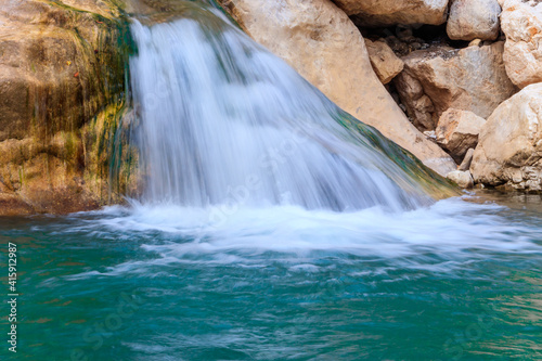 Small waterfall in Goynuk canyon in Antalya province, Turkey