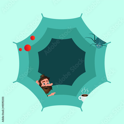Portada para cuento infantil, con técnica paper cut digital 