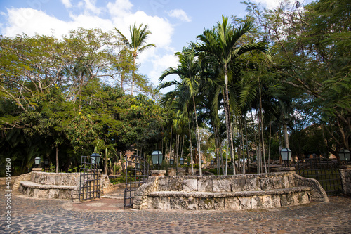 Ancient village Altos de Chavon - Colonial town reconstructed in Dominican Republic. Casa de Campo, La Romana, Dominican Republic. Vocation and travel, tropical seaside resort
