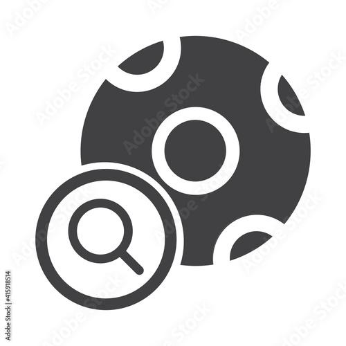 soccer ball search illlustration design. soccer ball search icon isolated on white background. ready use vector.