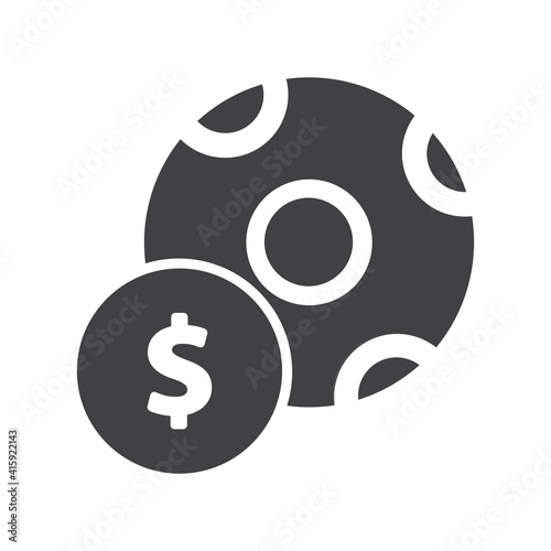 soccer ball money illlustration design. soccer ball money icon isolated on white background. ready use vector.