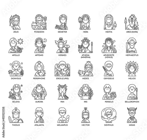 Greek god , Thin Line and Pixel Perfect Icons