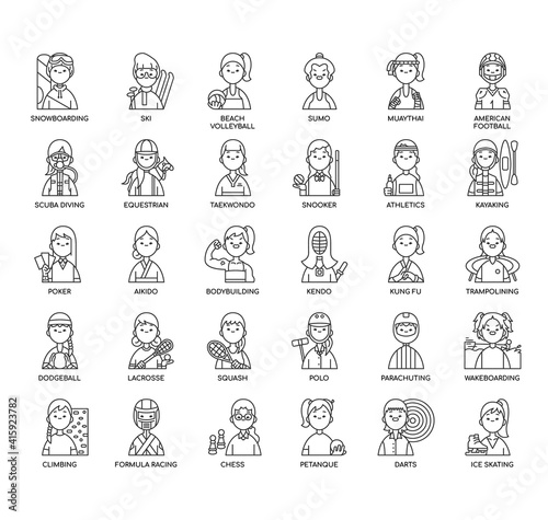 Sport girl 2 , Thin Line and Pixel Perfect Icons