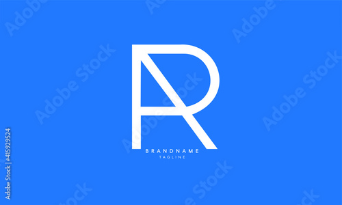 Alphabet letters Initials Monogram logo AR, RA, A and R