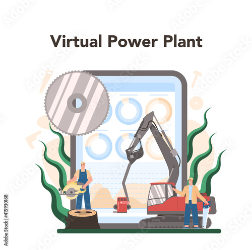 Wood industry and paper production online service or platform