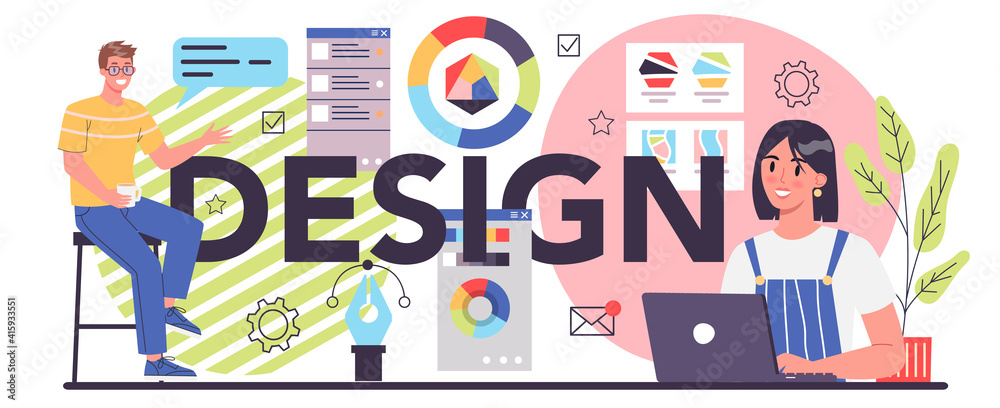 Design typographic header. Business start up, trade mark naming Design typographic header. Business start up, trade mark naming