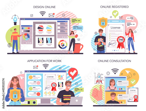 New company, trade mark registration online service or platform set