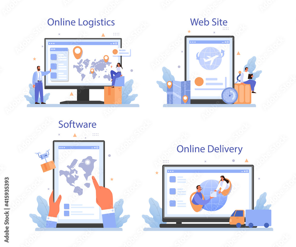 Raw material supply online service or platform set. Suppliers, B2B idea, Raw material supply online service or platform set. Suppliers, B2B idea,