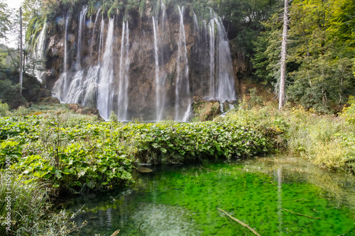 Croatia. Central Croatia. Plitvice Lakes National Park. Waterfall in Plitvice Lakes National Park.