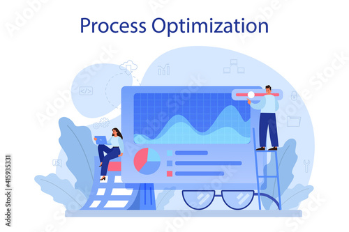 Maturity stage online service or platform. Project life cycle period.