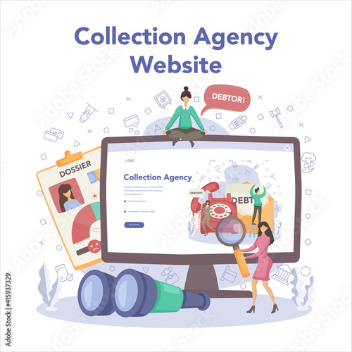 Debt collector online service or platform. Collecting agency looking