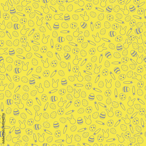 Easter background vector seamless pattern.