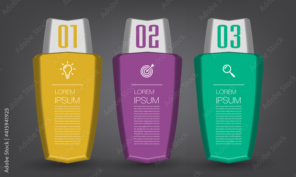 modern 3D text box template, banner Infographics modern 3D text box template, banner Infographics