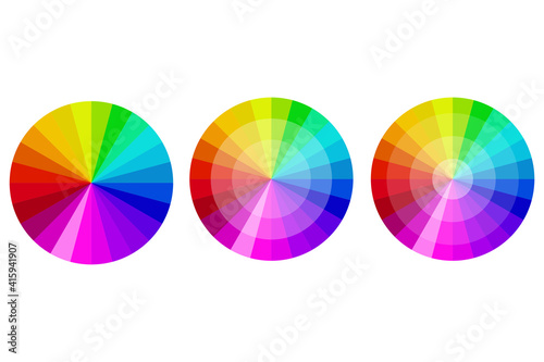 Color palette circle. Vector art illustration. abstract background. Stock image. EPS 10.
