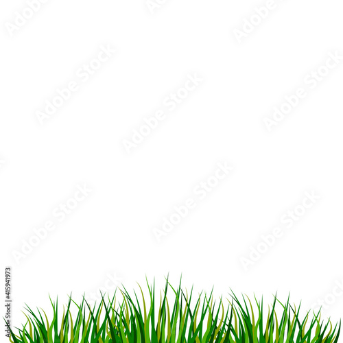 Green grass. Nature landscape. Vector nature graphic background. Silhouette vector. Vector drawing. Stock image. EPS 10. © Лена Полякевич
