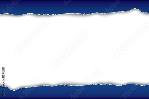 Cover page on blue backdrop. Horizontal banner template. Vintage print. White background. Stock image. EPS 10.
