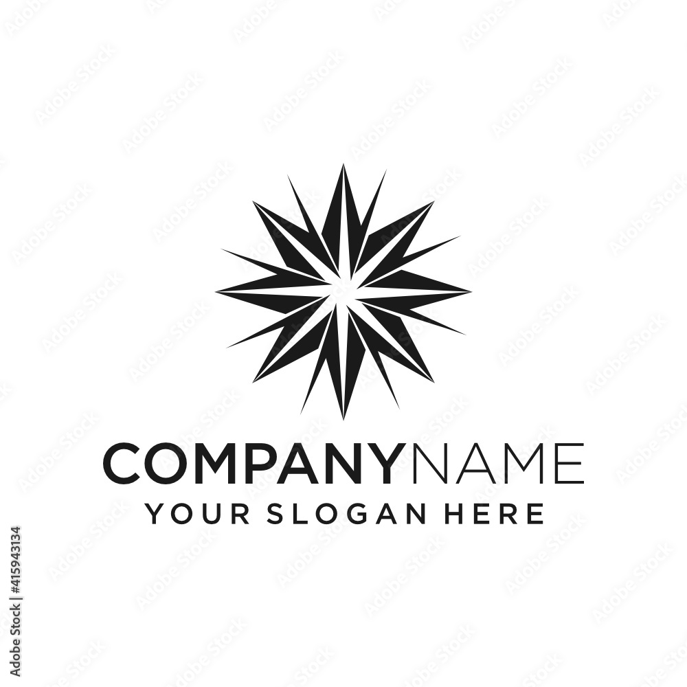 Obraz premium Sun Star abstract luxury logo design vector