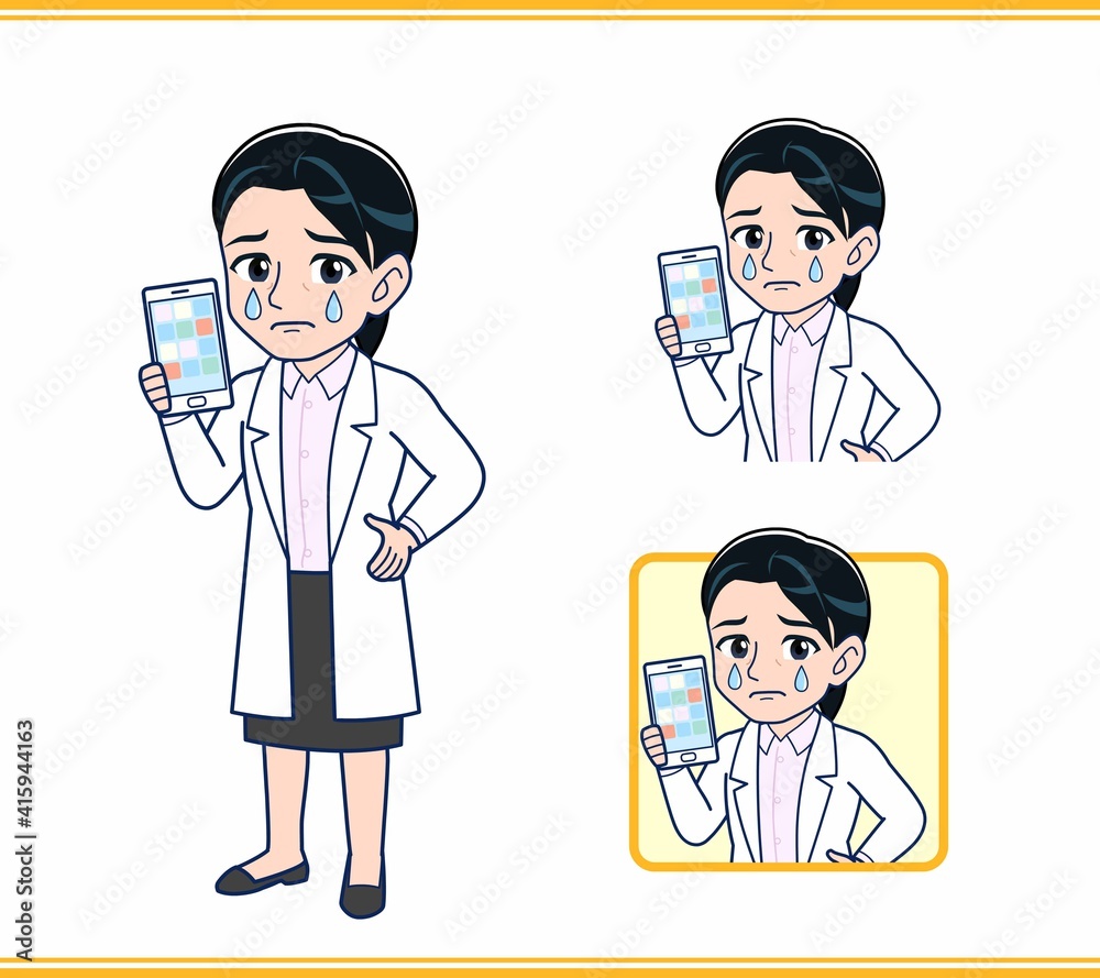 白衣を着た女性の先生 白衣を着た女性の先生