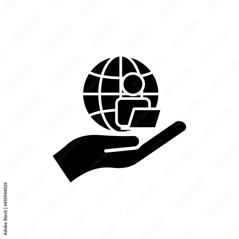 hand icon and people, laptop, earth. Business online symbol. simple illustration mobile concept app line icon and web design. Editable stroke. Design template vector hand icon and people, laptop, earth. Business online symbol. simple illustration mobile concept app line icon and web design. Editable stroke. Design template vector