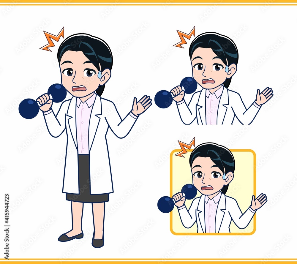 白衣を着た女性の先生