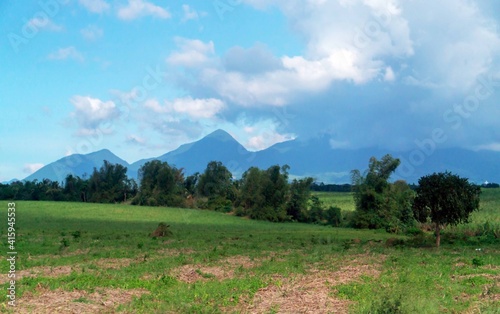 landscape with mountains and sky