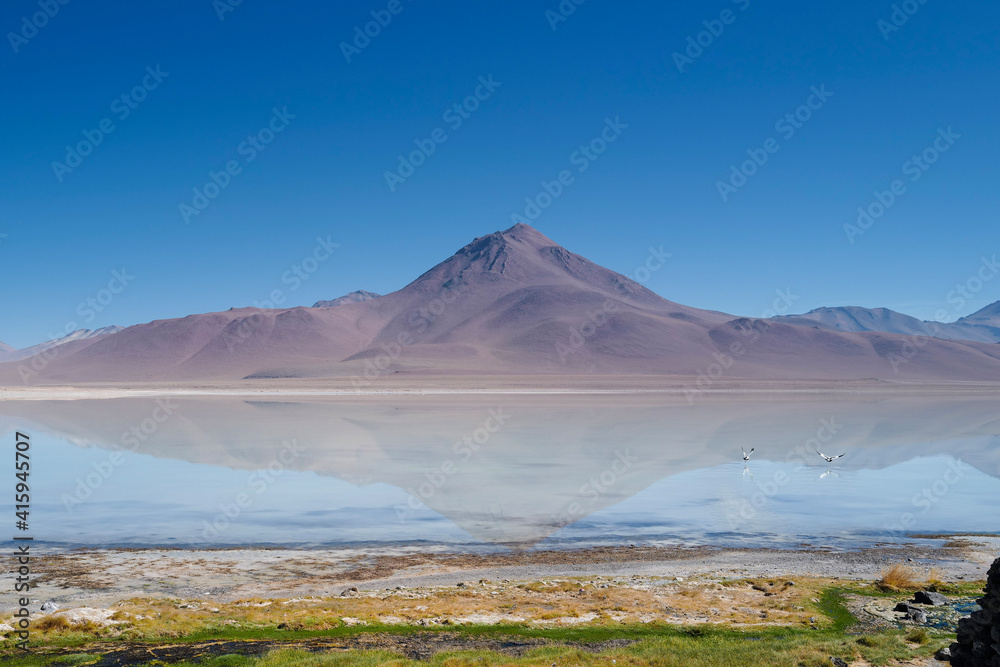 White lake in Bolivia