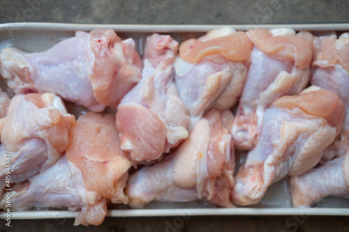 Raw chicken drumsticks for is various cooking as boiled, grill and fried