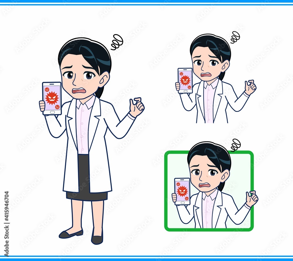 白衣を着た女性の先生 白衣を着た女性の先生