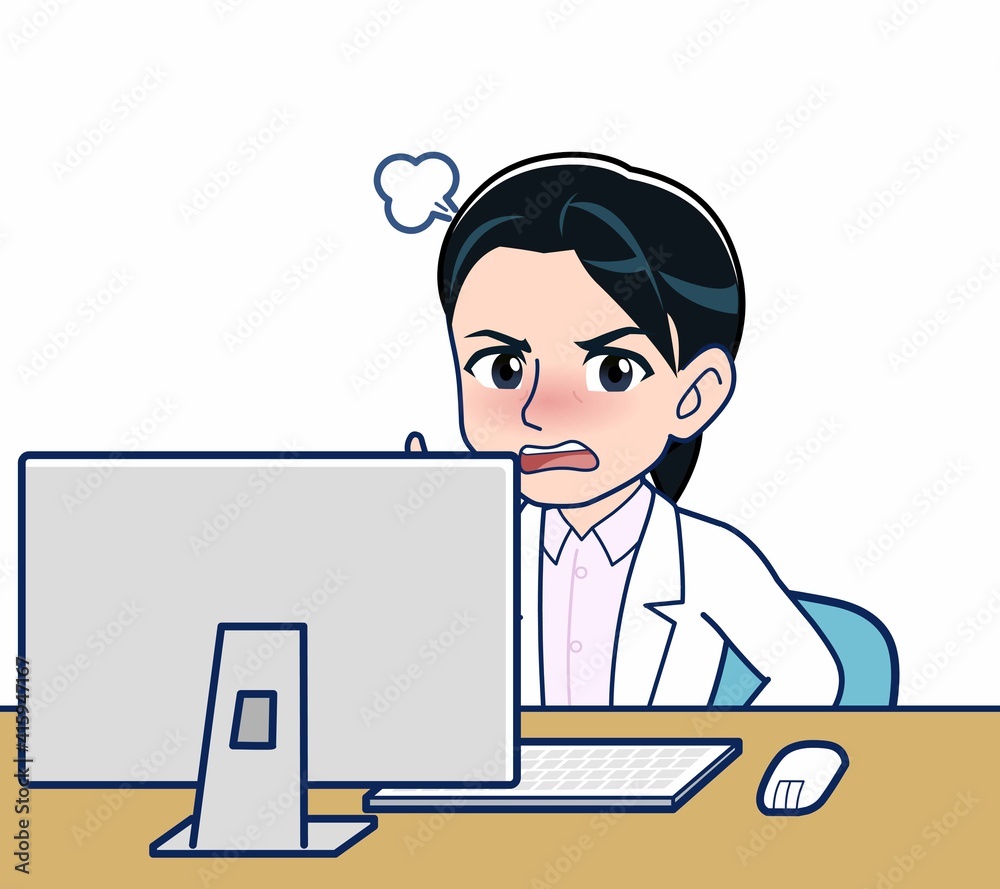 白衣を着た女性の研究員