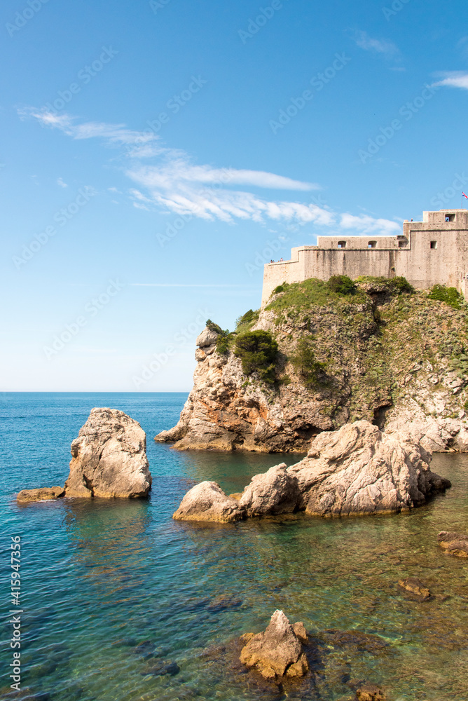 Croatia, Dubrovnik. St. Lawrence Fortress (Lovrijenac). Outside city walls. Called Dubrovnik Gibraltar.