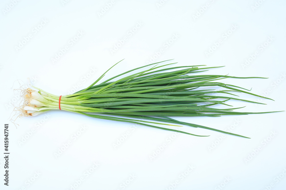 Green onion isolated on white background