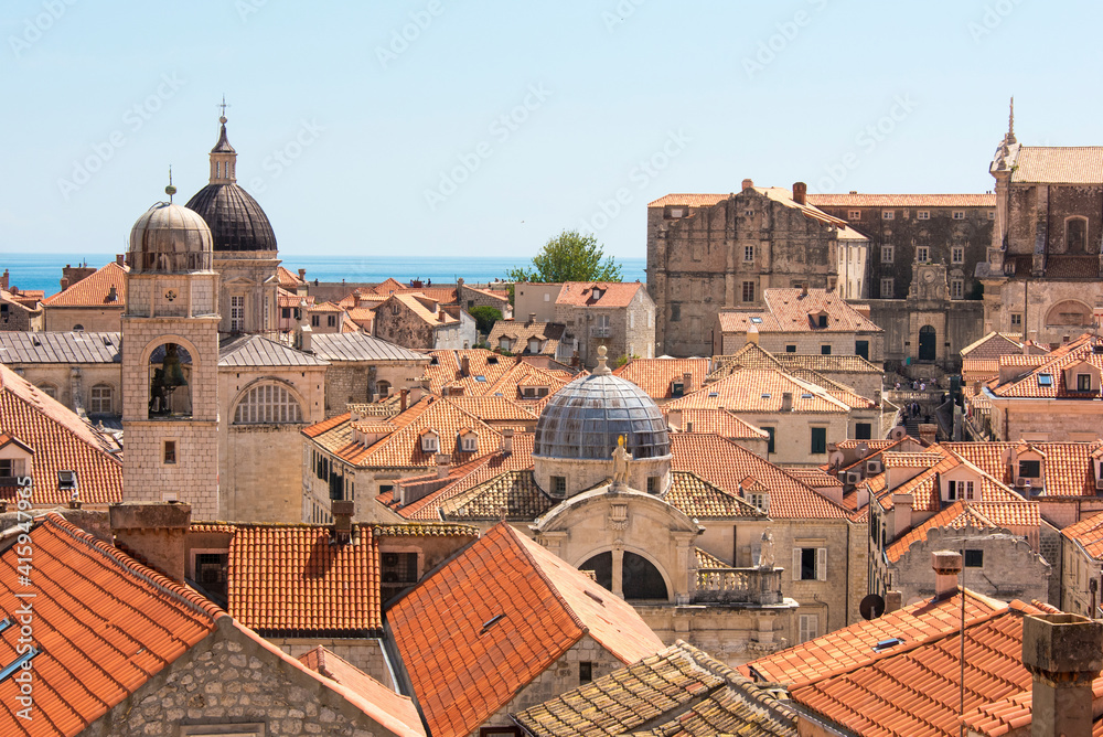 Croatia, Dubrovnik. Dense walled city.