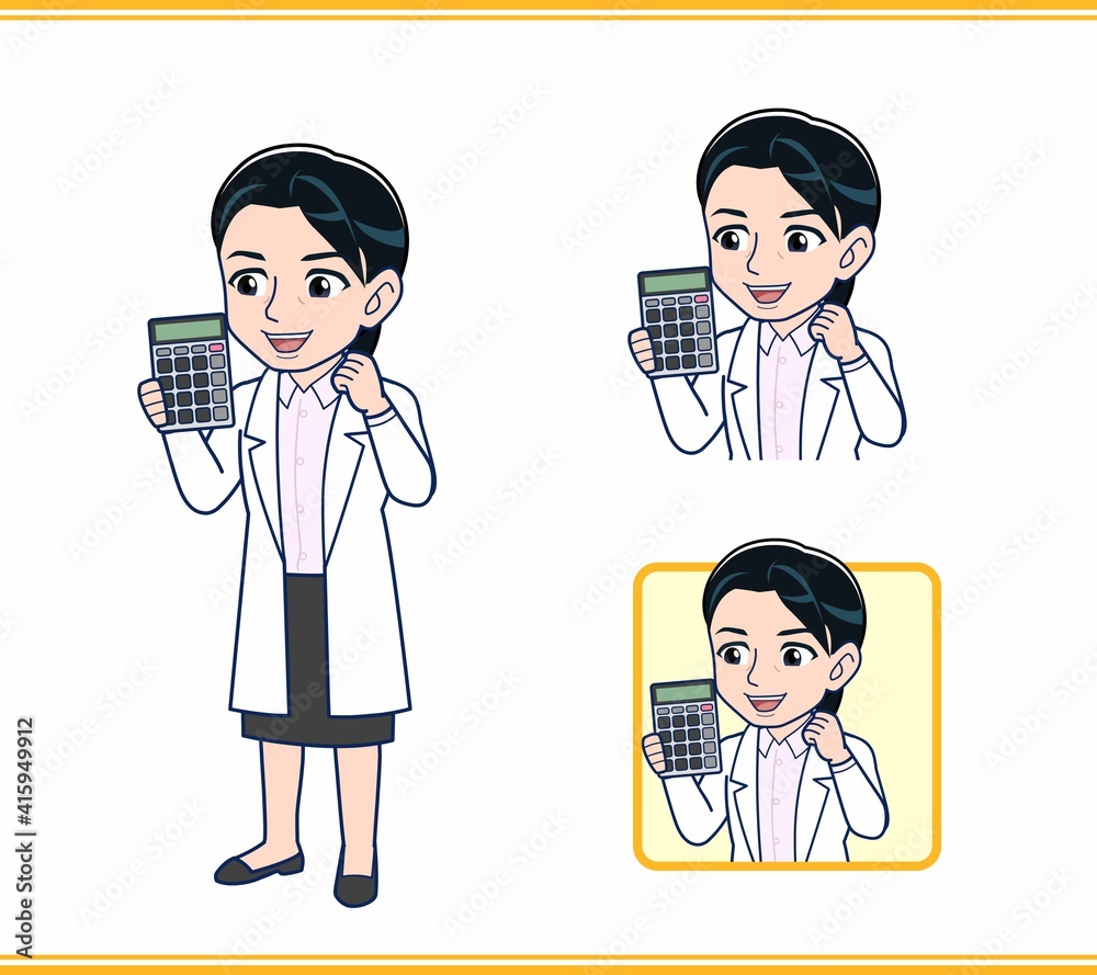 白衣を着た女性の先生 白衣を着た女性の先生
