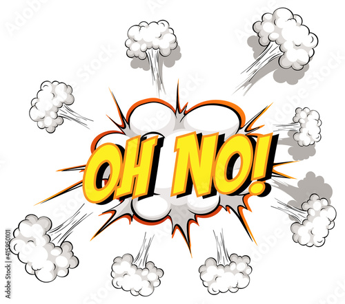 Comic speech bubble with oh no text