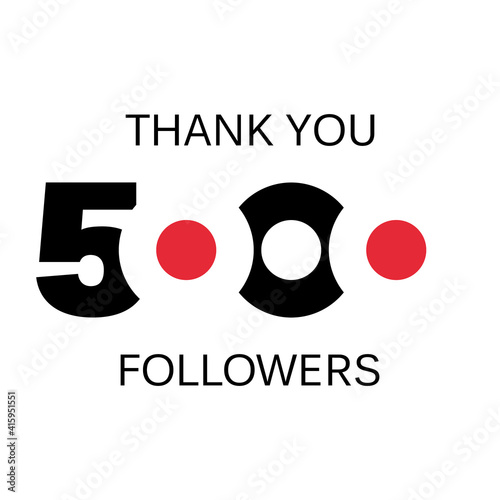 thank you 5k followers, social network 5000 subscribers greetings card, congratulation post or banner, black and white art style