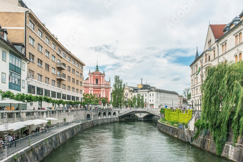 Slovenia, Ljubljana, Ljubljana Rive and Old Town