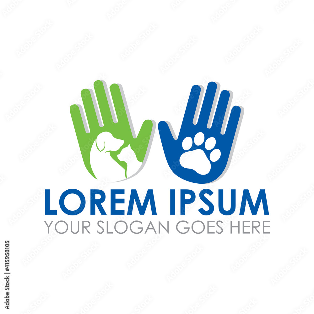 Fototapeta premium pet care vector , veterinary logo