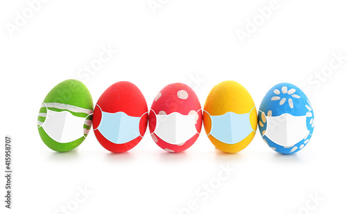 Easter eggs in protective m...
