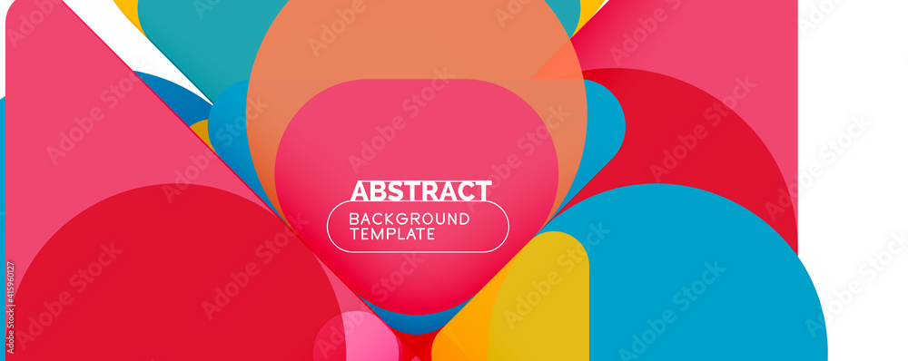 Modern geometric round shapes and dynamic lines, abstract background. Vector illustration for placards, brochures, posters and banners Modern geometric round shapes and dynamic lines, abstract background. Vector illustration for placards, brochures, posters and banners
