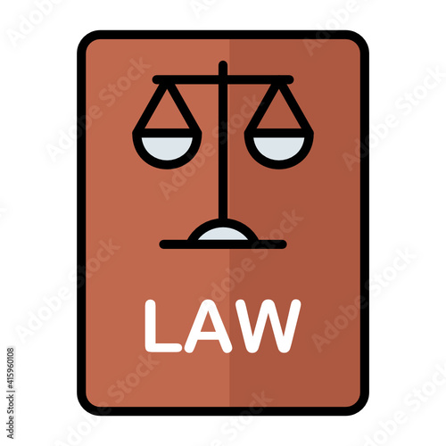 Stamp Legal Paper Concept vector color icon desig, Law Firm and Legal institutions Stock illustration