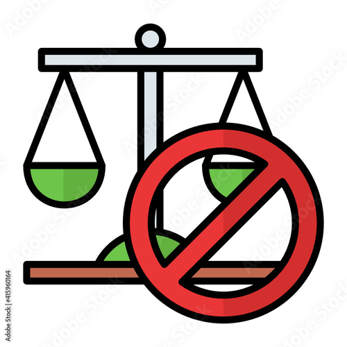 break the law concept, injustice sign vector color icon design, Law Firm and Legal institutions Stock illustration