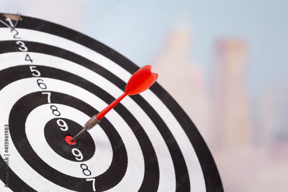 Targeting the business concept, Darts board close up Targeting the business concept, Darts board close up