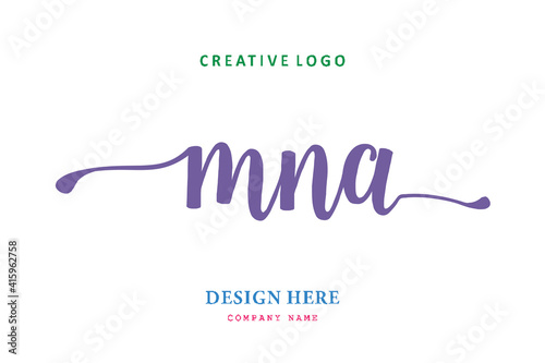 MNA lettering logo is simple, easy to understand and authoritative